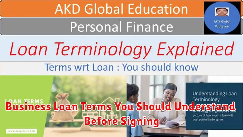 Business Loan Terms You Should Understand Before Signing